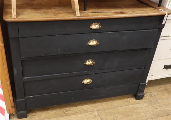 A French painted commode W.120cm